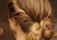 hairstyles bun for medium hair